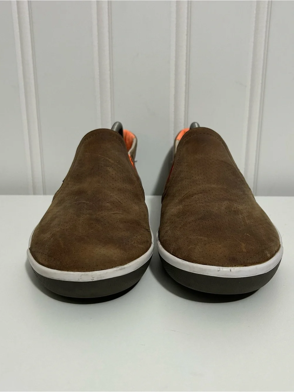 Plae marten brown leather slip on